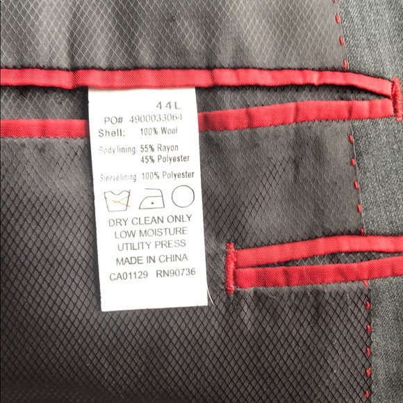 Alfani 44L Charcoal Suit Jacket - Picture 2 of 4